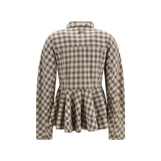 Ganni Beige Cotton Blouse