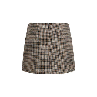 P.A.R.O.S.H. Brown Wool Oves Aries Mini Skirt