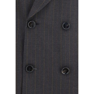 Ami Paris Gray Wool Oves Aries Blazer