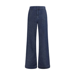 SA SU PHI Blue Cotton Casual Pants