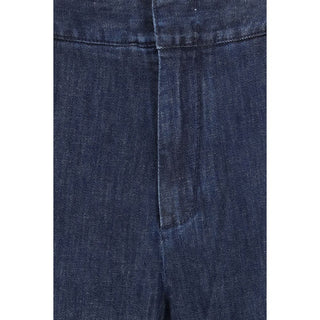 SA SU PHI Blue Cotton Casual Pants