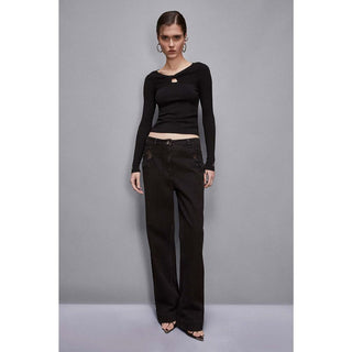 Patrizia Pepe Black Viscose Sweatshirt