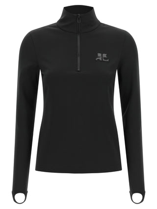 Courrèges Black Polyamide Cardigan