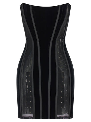 Elisabetta Franchi Black Polyester Short Dress