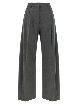 THELATEST Gray Polyester Dress Pants