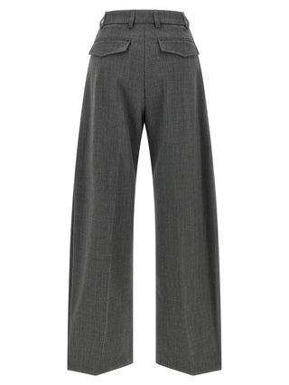 THELATEST Gray Polyester Dress Pants