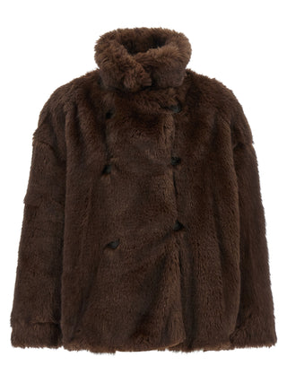 THELATEST Brown Polyester Coat