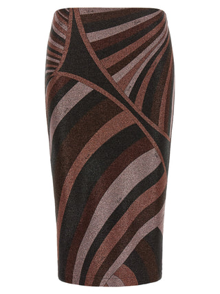 Emilio Pucci Bordeaux Polyamide Midi Skirt