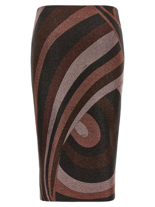 Emilio Pucci Bordeaux Polyamide Midi Skirt