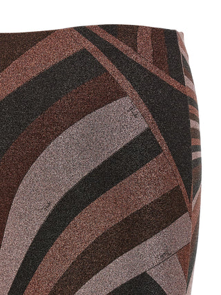 Emilio Pucci Bordeaux Polyamide Midi Skirt