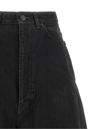 Balenciaga Black Cotton High-Waisted Jean