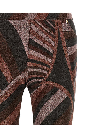 Emilio Pucci Bordeaux Polyamide Flared Pants