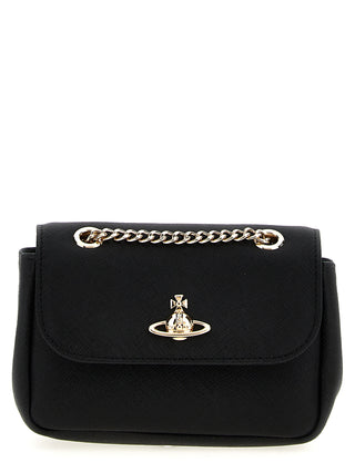 Vivienne Westwood Black Cowhide Crossbody Bag