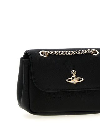Vivienne Westwood Black Cowhide Crossbody Bag