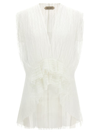 Alberta Ferretti White Polyester Sleeveles T-Shirt
