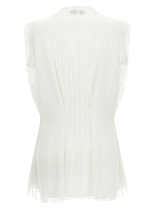 Alberta Ferretti White Polyester Sleeveles T-Shirt