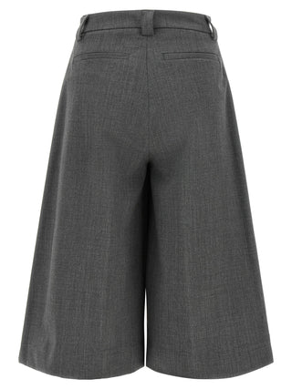 THELATEST Gray Polyester Bermuda Shorts
