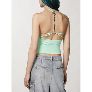 Patrizia Pepe Green Polyamide T-Shirt