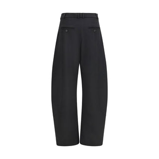 Nissa Black Polyester Casual Pants