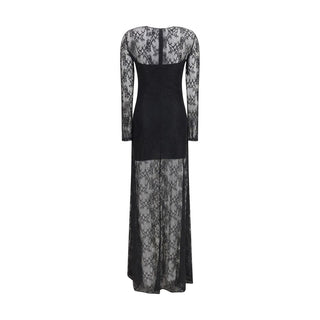 Nissa Black Polyester Cocktail Dress