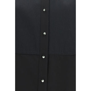 Sara Roka Black Cotton Dress Shirt