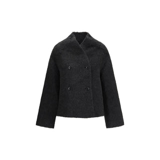 Loulou De Saison Black Alpaca Vicugna Pacos Jacket
