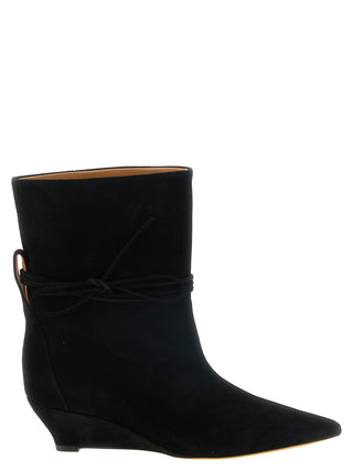 ODISSI Black Calfskin Ankle Boots