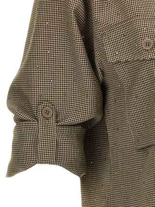 P.A.R.O.S.H. Brown Polyester Blouse