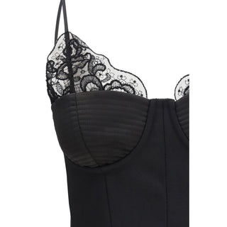 Nissa Black Polyester Pattern Shirt