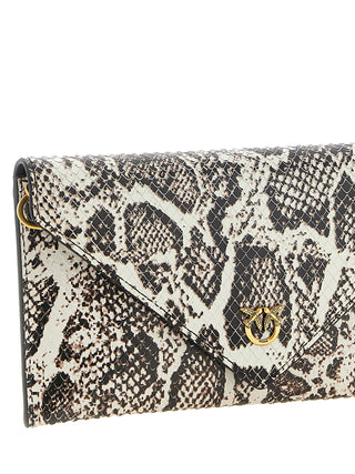 PINKO Beige Calfskin Clutch Bag
