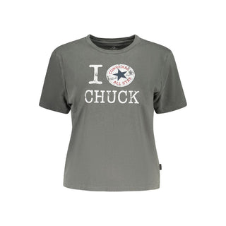 Converse Grey Cotton Women's T-Shirt