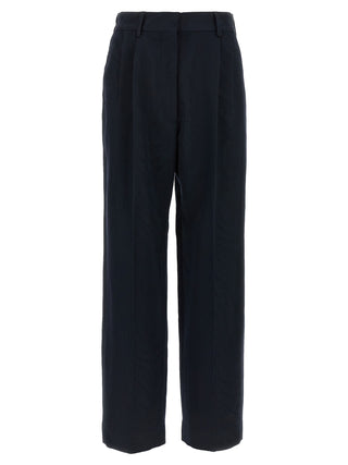 Blazé Milano Blue Viscose Casual Pants