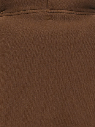 Ami Paris Brown Cotton Hoodie