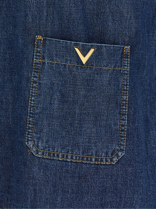 Valentino Garavani Blue Cotton Blouse