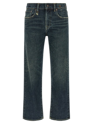R13 Blue Cotton Straight-Leg Jeans