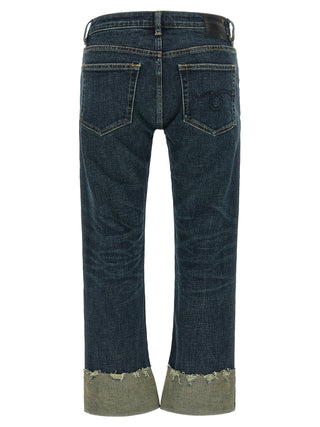 R13 Blue Cotton Straight-Leg Jeans