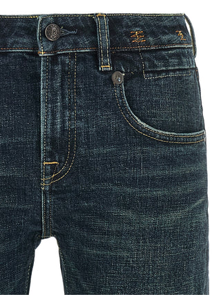 R13 Blue Cotton Straight-Leg Jeans