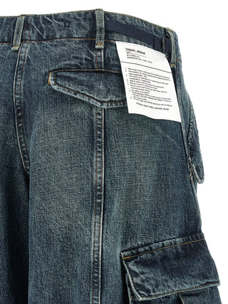 R13 Blue Cotton Jeans Denim