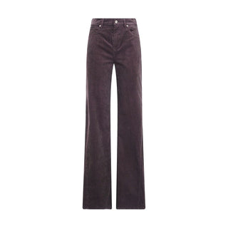 7FOR Brown Cotton Casual Pants