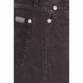 7FOR Brown Cotton Casual Pants