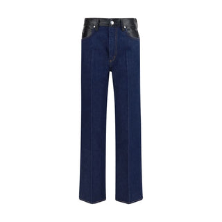 Agolde Blue Recycled Cotton Straight-Leg Jeans