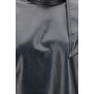 Agolde Black Recycled Leather Shirt