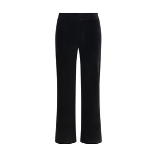 Avenue Montaigne Black Cotton Flared Pants