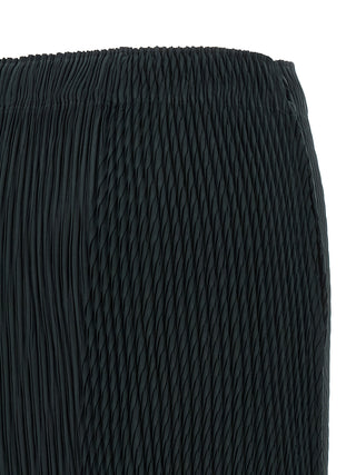 Issey Miyake Blue Polyester Midi Skirt