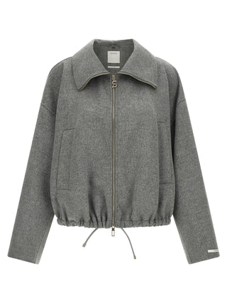 Sportmax Gray Wool Bomber