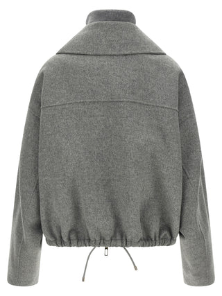 Sportmax Gray Wool Bomber
