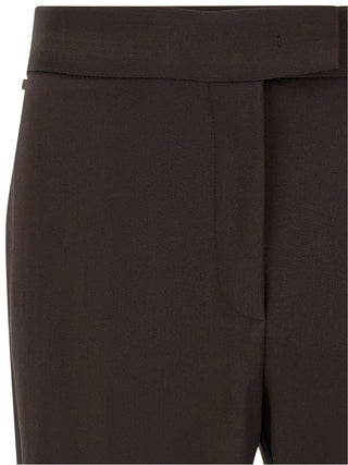 Sportmax Brown Virgin Wool Dress Pants