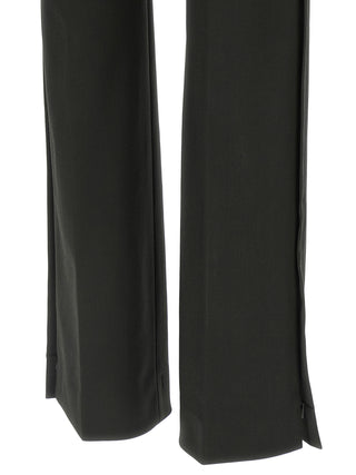 Sportmax Black Virgin Wool Flared Pants