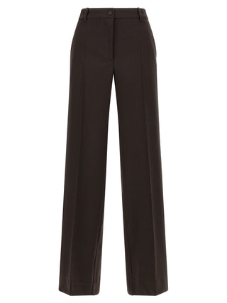 P.A.R.O.S.H. Brown Virgin Wool Flared Pants