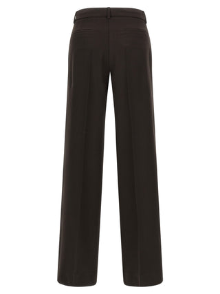 P.A.R.O.S.H. Brown Virgin Wool Flared Pants